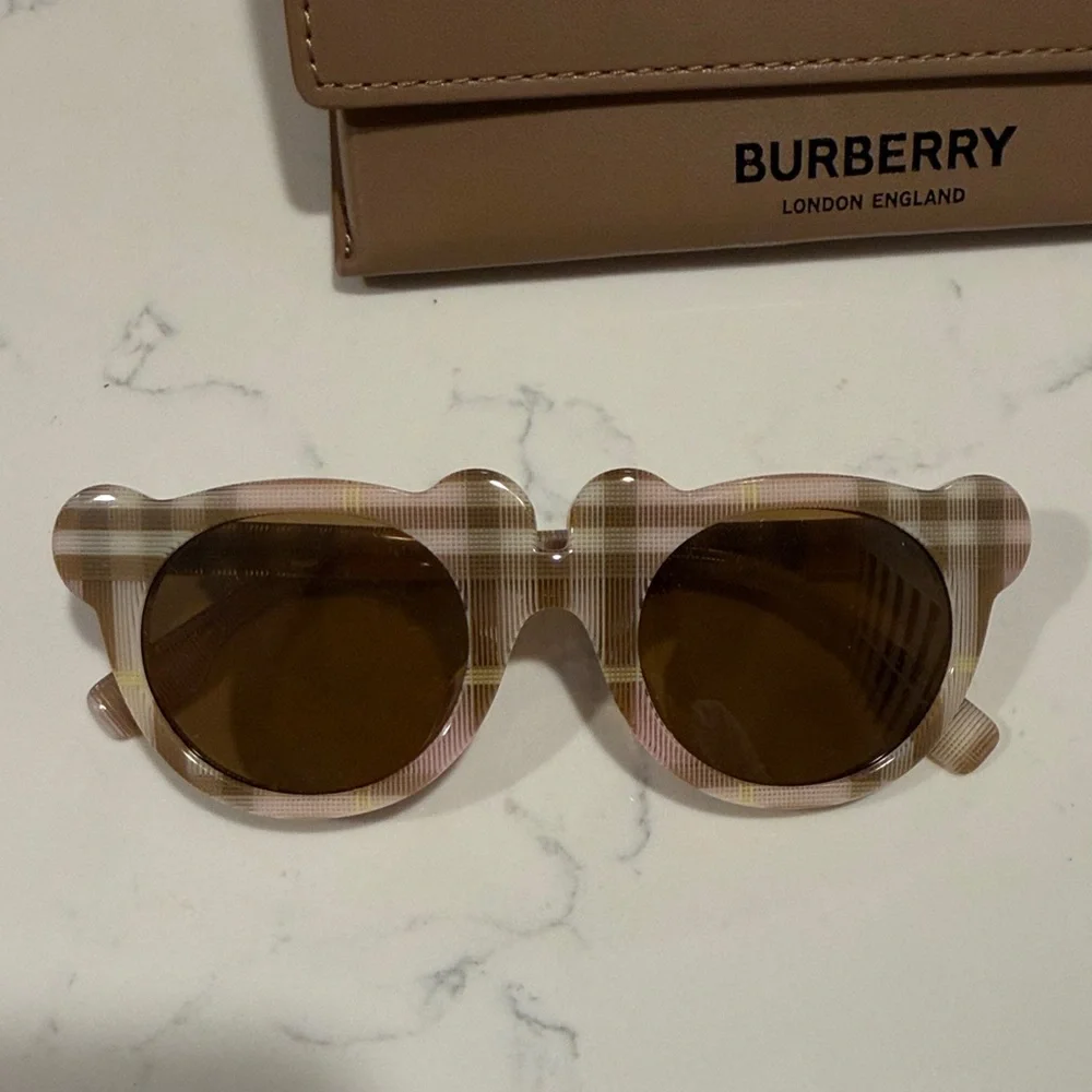Burberry Kids JB4355F Check Pink Sunglasses with Case